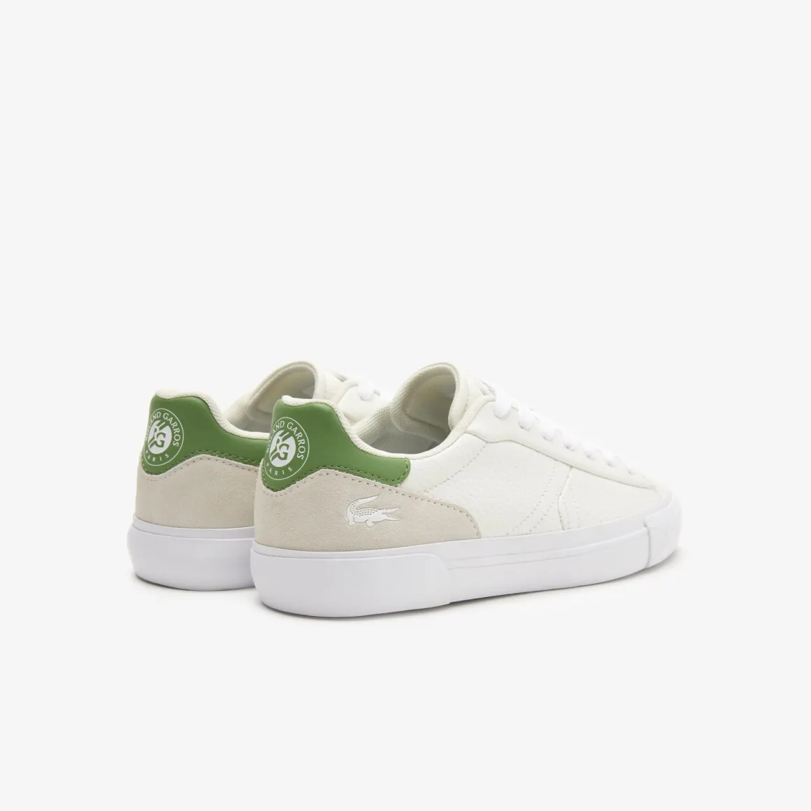 baskets_l_lacoste_femme_pour_rolandgarros__blanc_vert_3.webp Roland-Garros Chaussures & Chaussettes | Chaussures & Chaussettes-Baskets L006 Lacoste femme pour - Blanc Vert