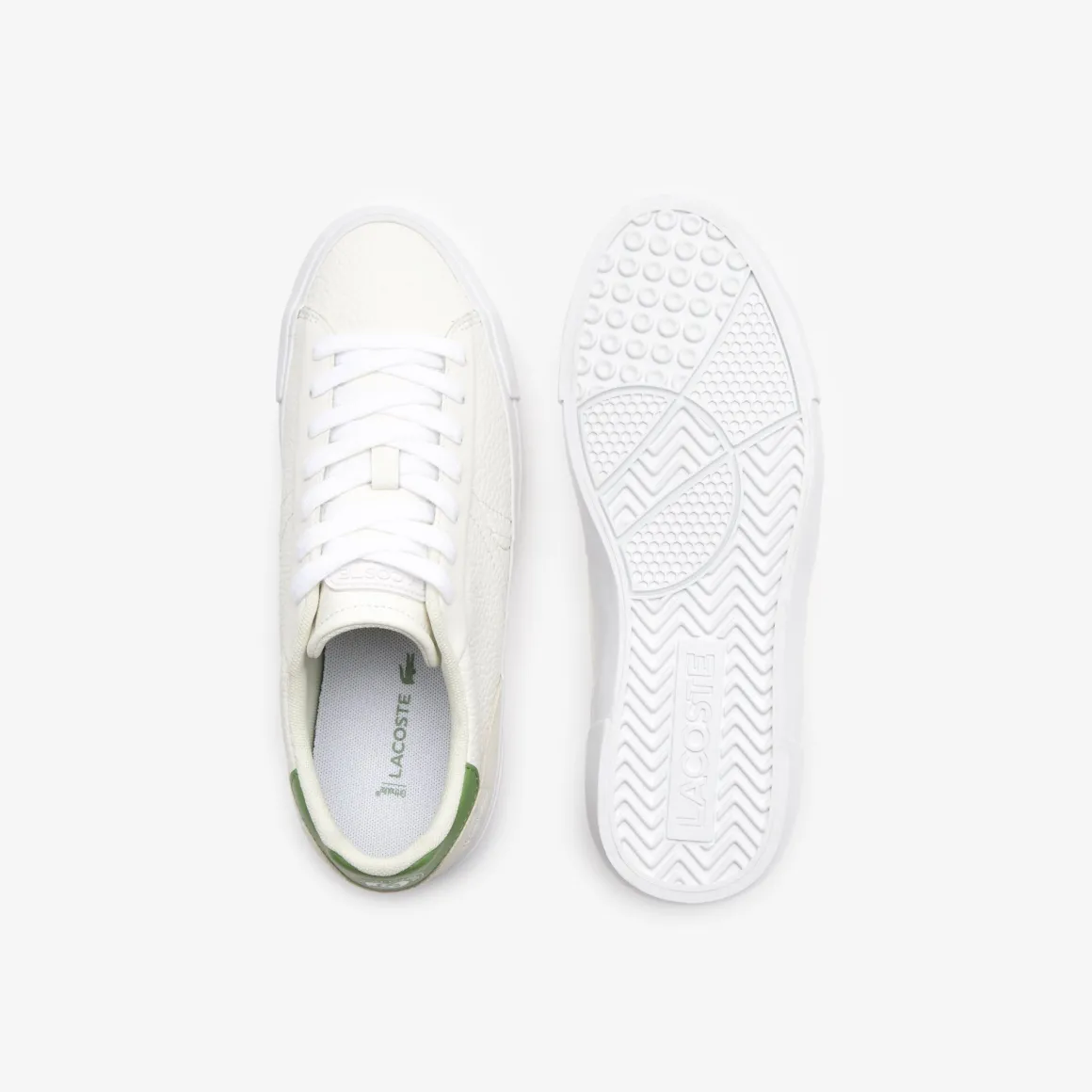 baskets_l_lacoste_femme_pour_rolandgarros__blanc_vert_4.webp Roland-Garros Chaussures & Chaussettes | Chaussures & Chaussettes-Baskets L006 Lacoste femme pour - Blanc Vert