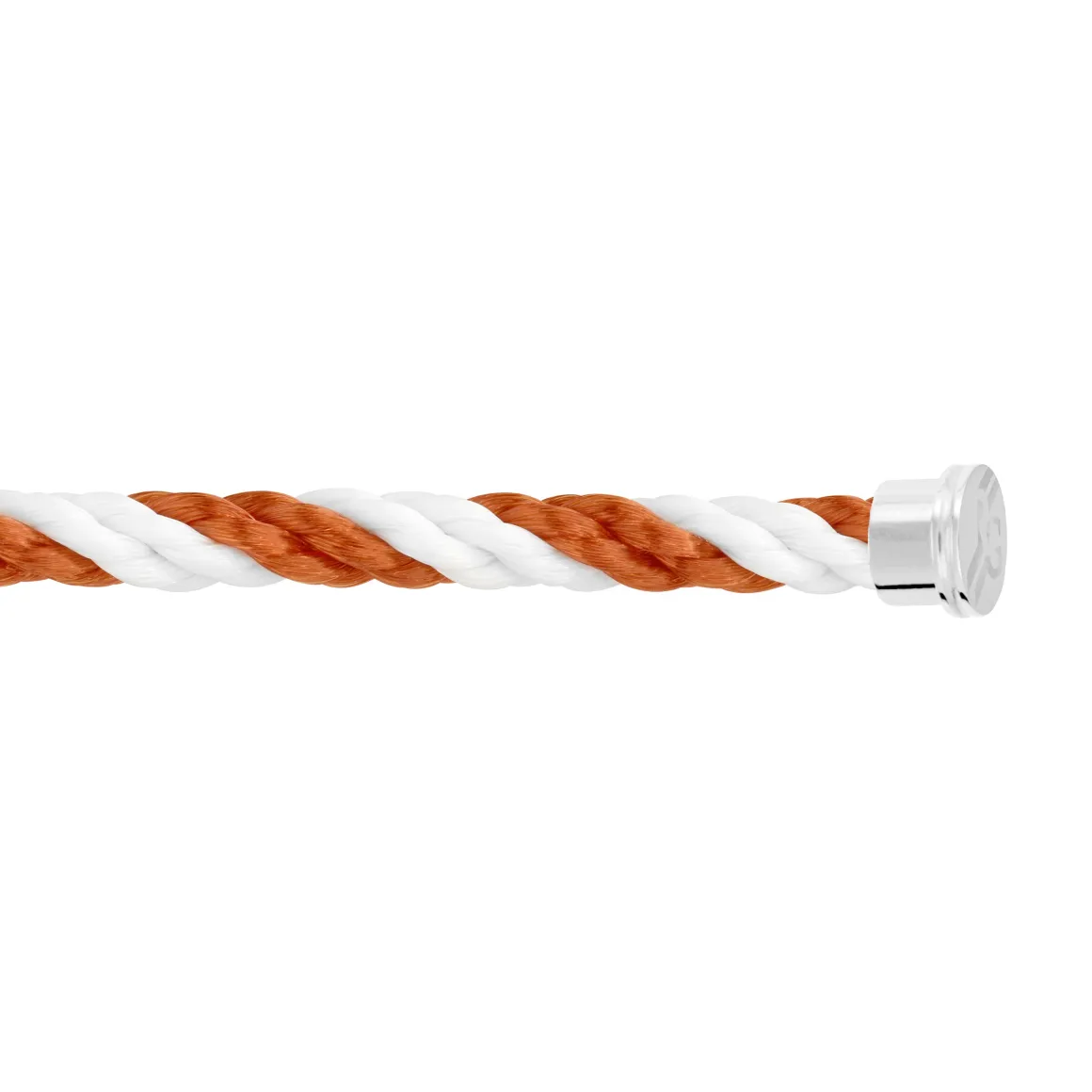 Roland-Garros Bracelets | Bracelets-Cable 1 tour Corderie Fred pour - Terracotta et blanc