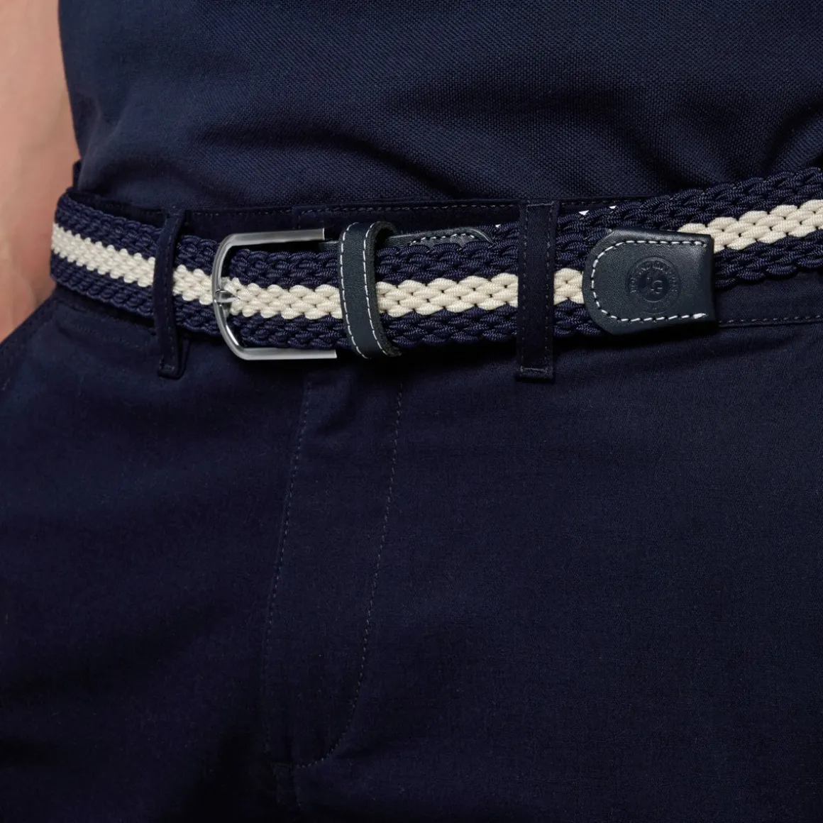 Roland-Garros Ceintures | Ceintures-Ceinture tressée - Marine