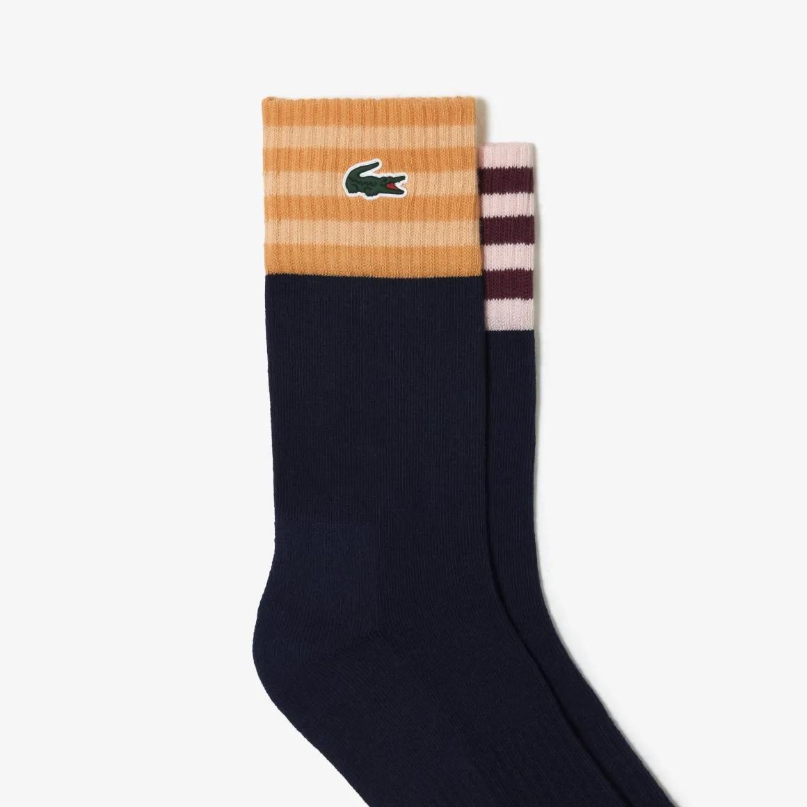 chaussettes_ramasseur_unisexe_lacoste_x_rolandgarros__marine_3.webp Roland-Garros Tenues De Ramasseurs De Balles | Chaussures & Chaussettes-Chaussettes Ramasseur unisexe Lacoste x - Marine