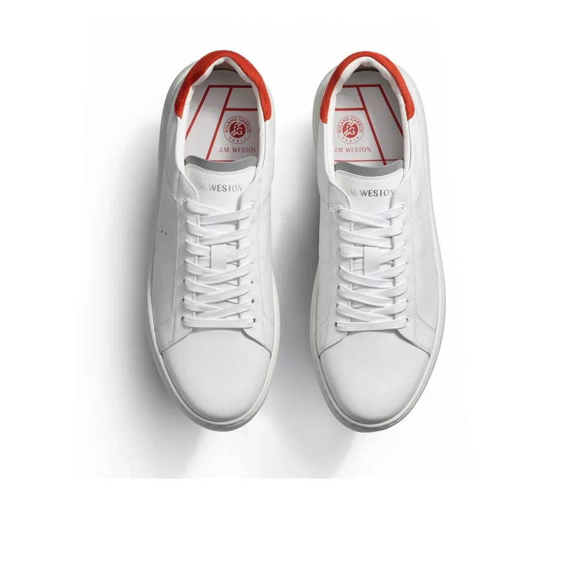 chaussures_mixte_on_time_jm_weston_x_rolandgarros__blanc_2.webp Roland-Garros Chaussures & Chaussettes | Chaussures & Chaussettes-Chaussures mixte On Time J.M. Weston x - Blanc