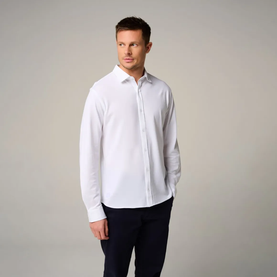 Roland-Garros Polos-Chemise Heritage homme - Ecru