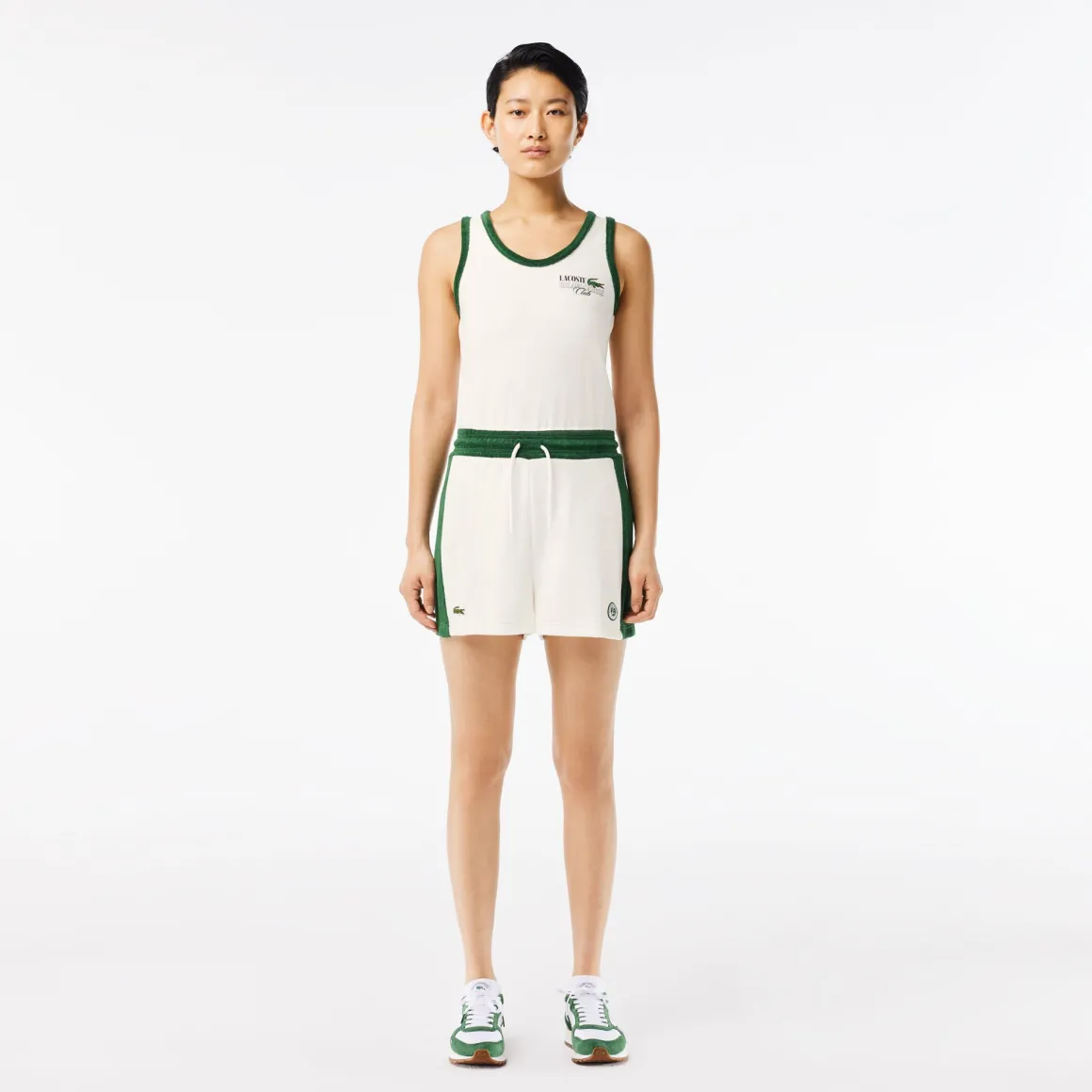 Roland-Garros Jupes, Robes & Pantalons-Combishort femme Lacoste x - Blanc
