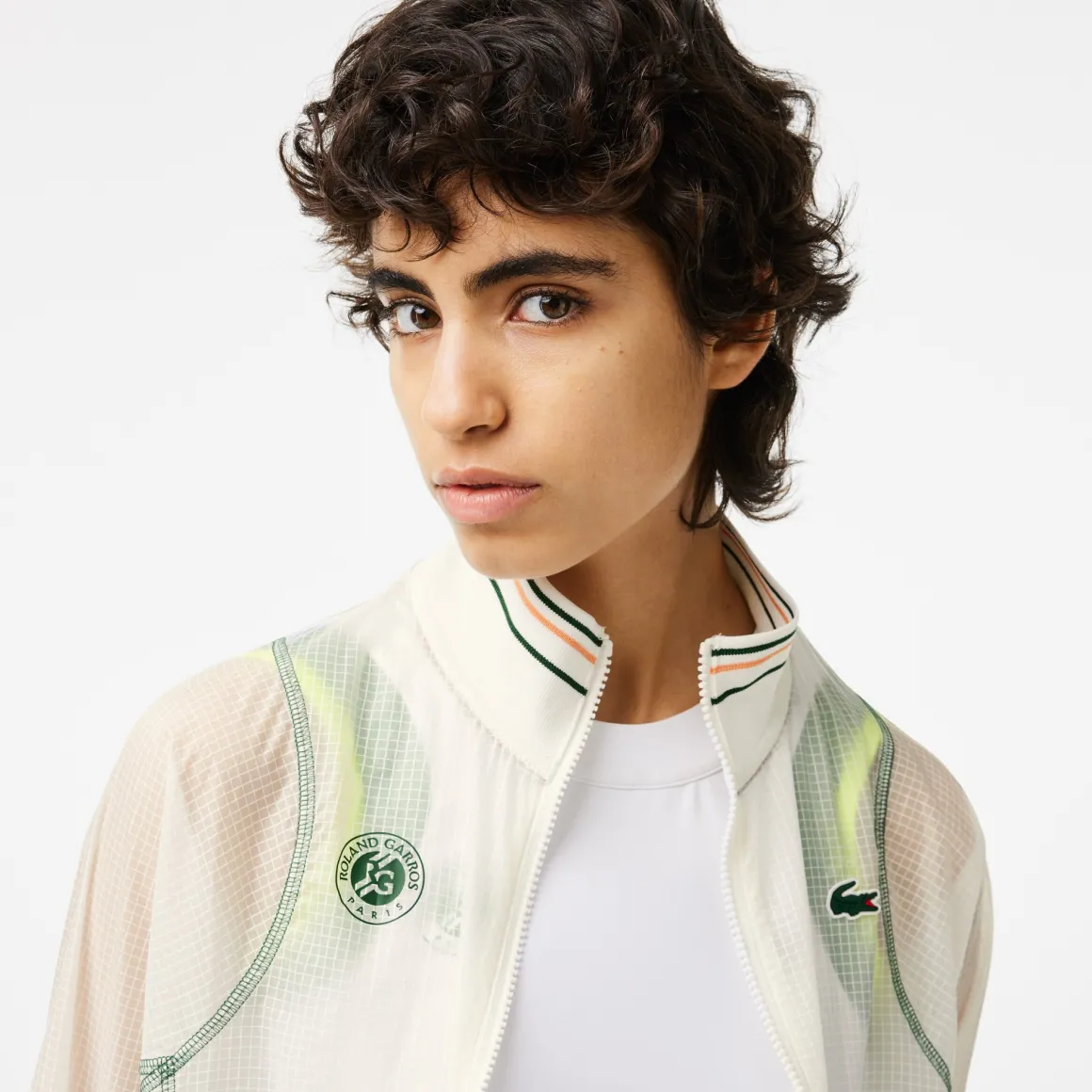 Roland-Garros Vestes-Coupe-vent femme club Lacoste x - Jaune