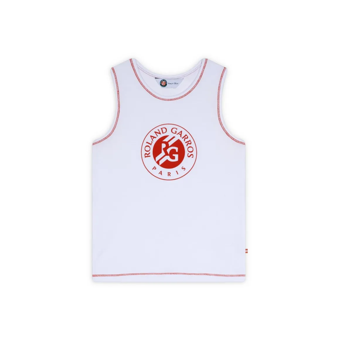 Roland-Garros Hauts-Débardeur Fille Big Logo - Blanc