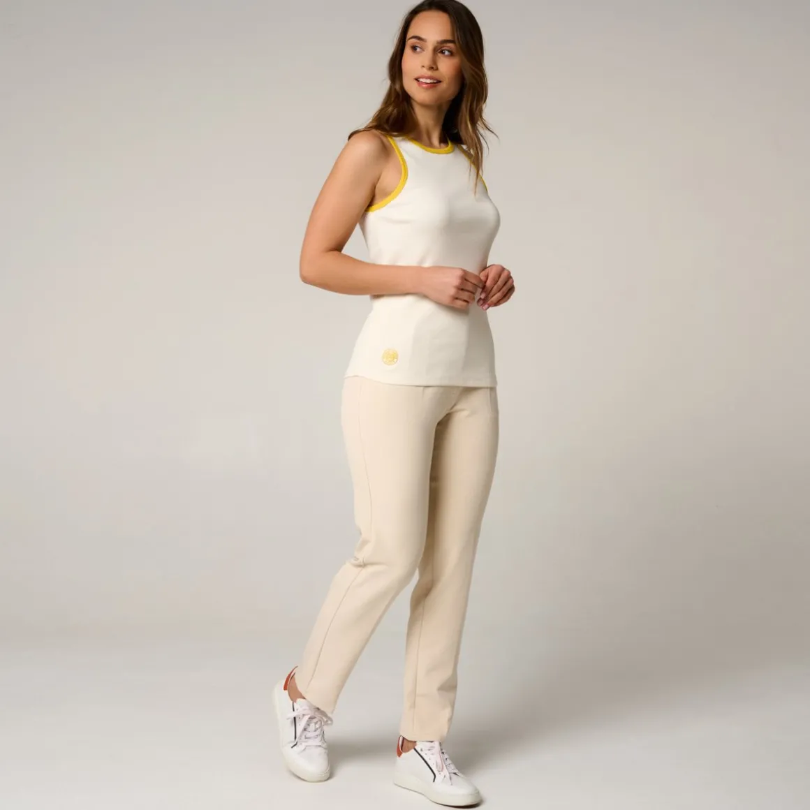 Roland-Garros T Shirts & Débardeurs-Débardeur Heritage femme - Ecru