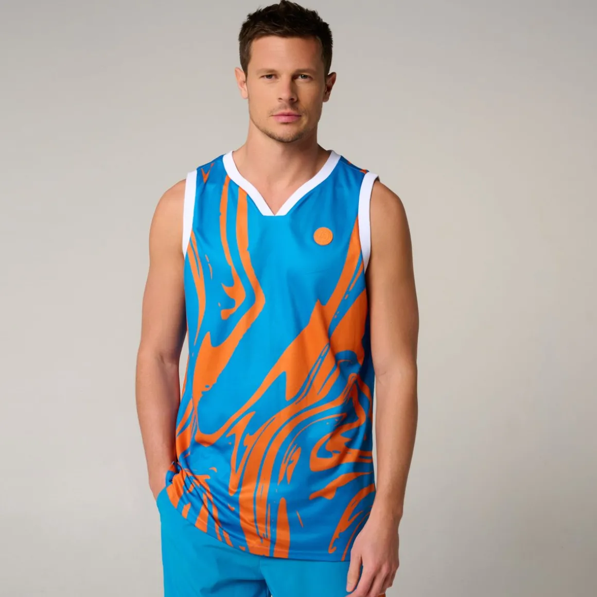 Roland-Garros T-shirts-Débardeur Pop Energy homme - Bleu et Terre Battue