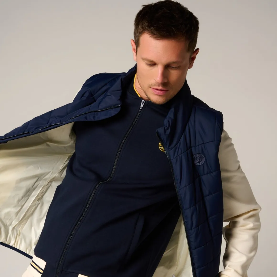 Roland-Garros Vestes-Doudoune Heritage homme - Marine