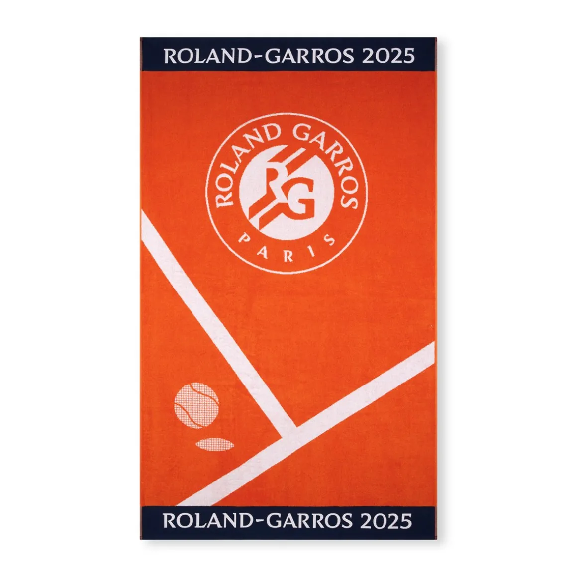 Roland-Garros Linge De Bain | Linge De Maison-Drap de plage officiel joueur•se 2025 - Terre battue