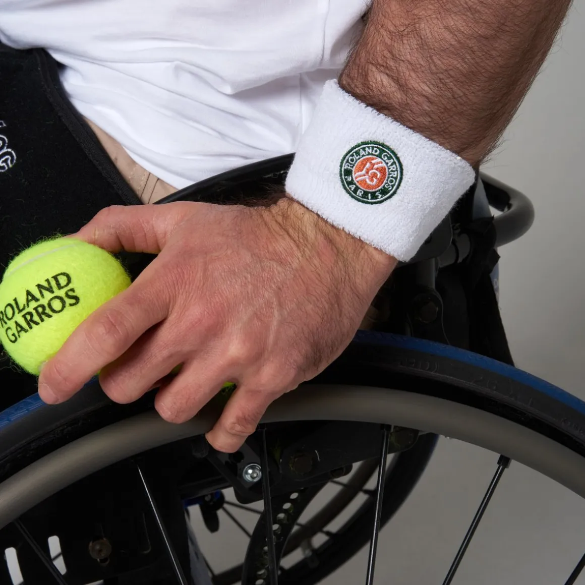 Roland-Garros Accessoires | Accessoires-Duo poignet petit format éponge logo tricolore - blanc