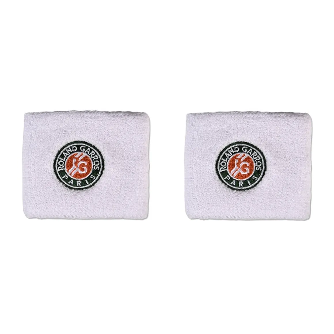 Roland-Garros Accessoires | Accessoires-Duo poignet petit format éponge logo tricolore - blanc