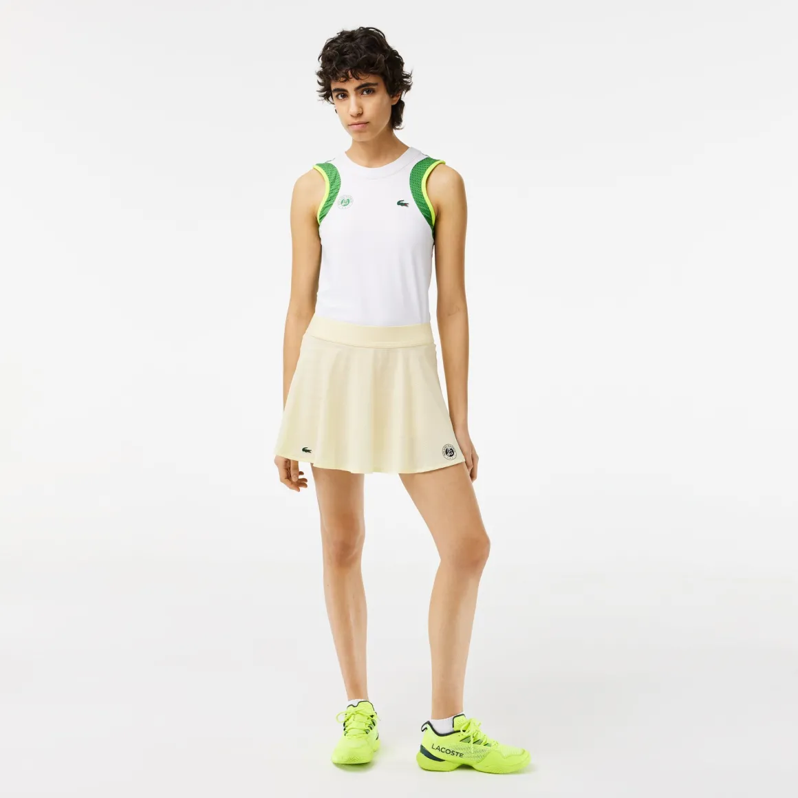 Roland-Garros Tenue De Tennis Femmes | Tenues De Tennis Femmes-Jupe femme performance Lacoste x - Jaune