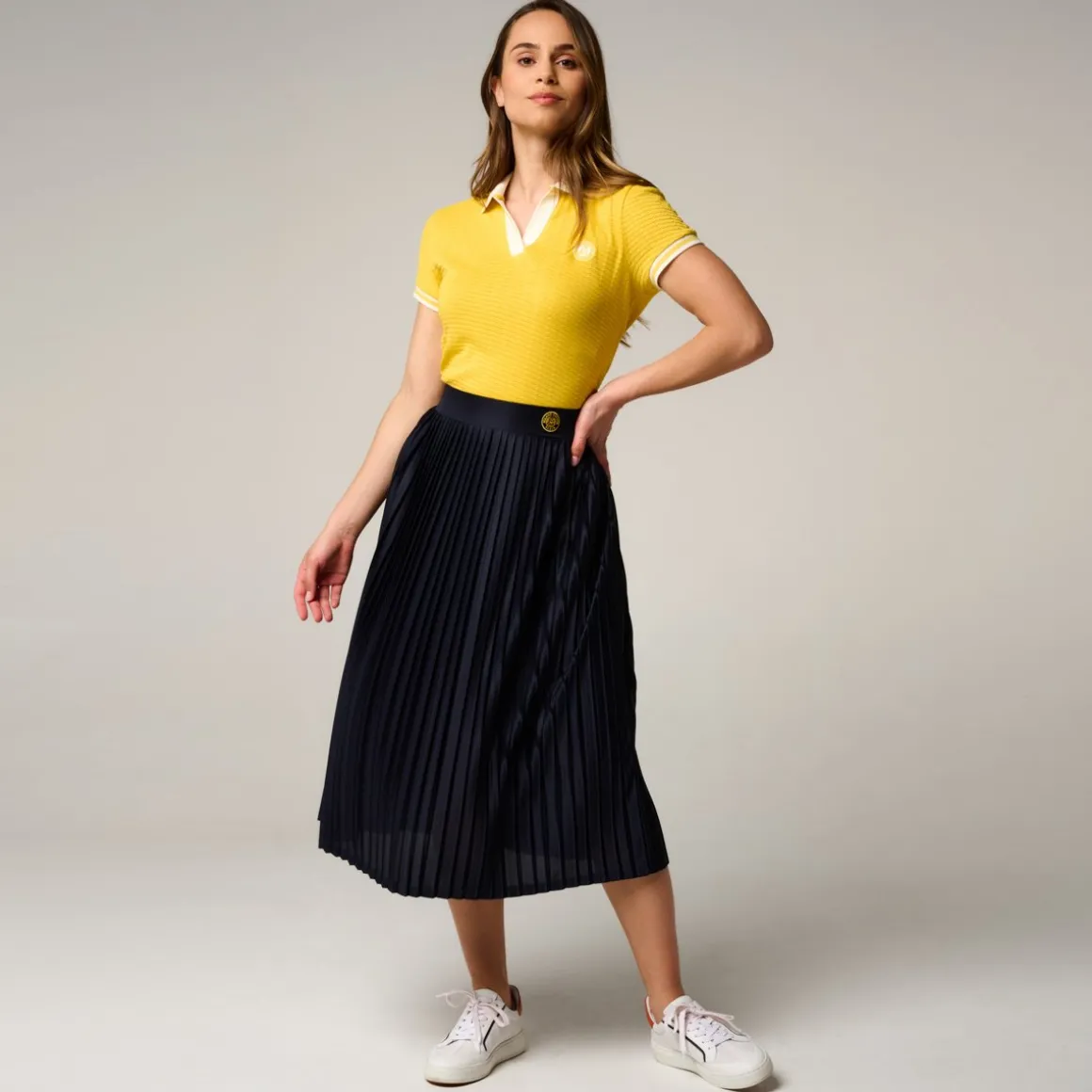 Roland-Garros Jupes, Robes & Pantalons-Jupe plissée Heritage femme - Marine