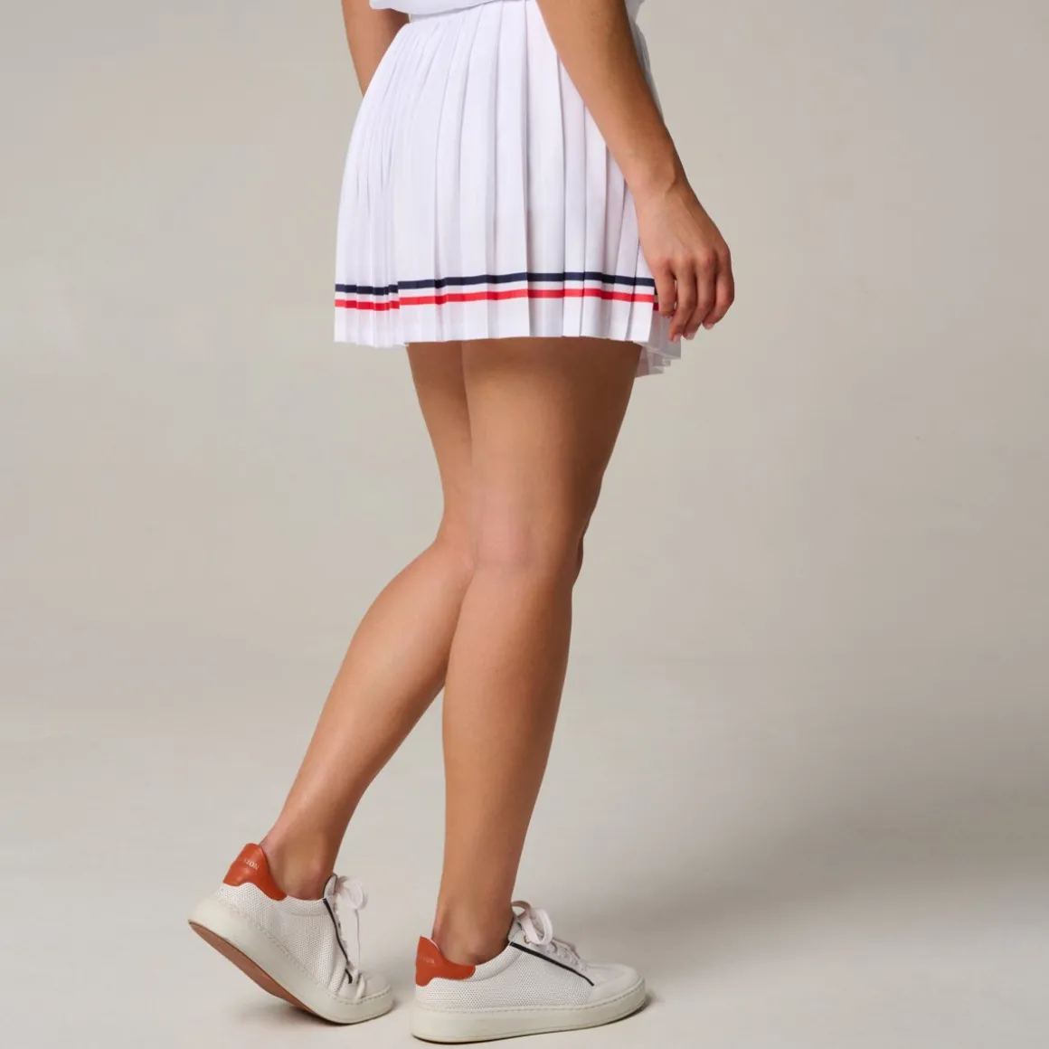 jupe_plisse_tricolore_femme_rolandgarros__blanc_2.webp Roland-Garros Jupes, Robes & Pantalons-Jupe plissée Tricolore femme - Blanc