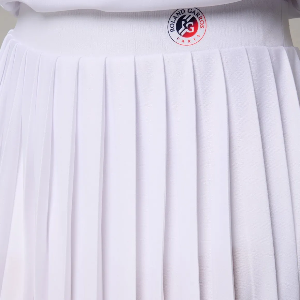 jupe_plisse_tricolore_femme_rolandgarros__blanc_3.webp Roland-Garros Jupes, Robes & Pantalons-Jupe plissée Tricolore femme - Blanc