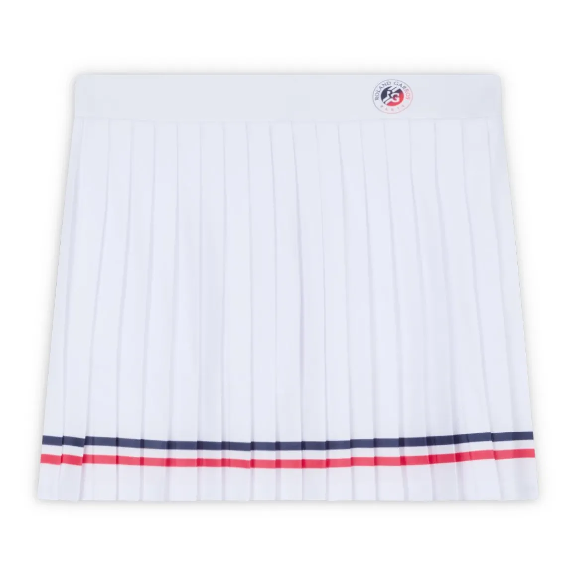 jupe_plisse_tricolore_femme_rolandgarros__blanc_4.webp Roland-Garros Jupes, Robes & Pantalons-Jupe plissée Tricolore femme - Blanc