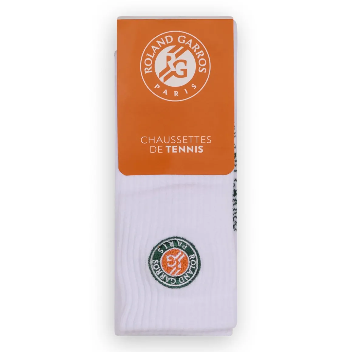 Roland-Garros Chaussures & Chaussettes | Chaussures & Chaussettes-Lot 2 paires de chaussettes hautes Logo - Blanc