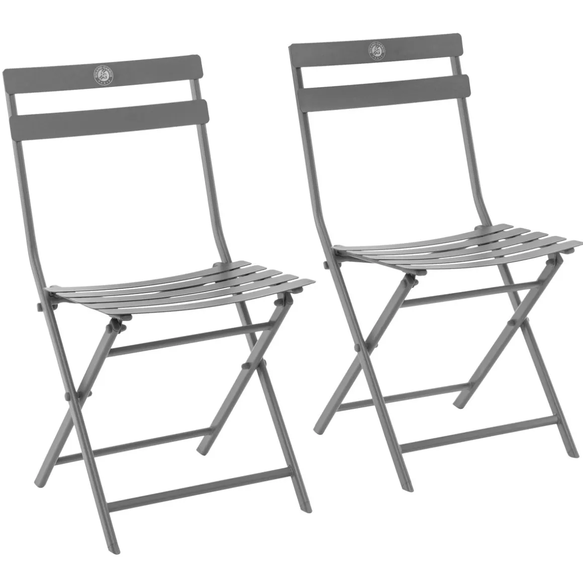 Roland-Garros Mobilier-Lot de deux chaises Hespéride pour - Gris