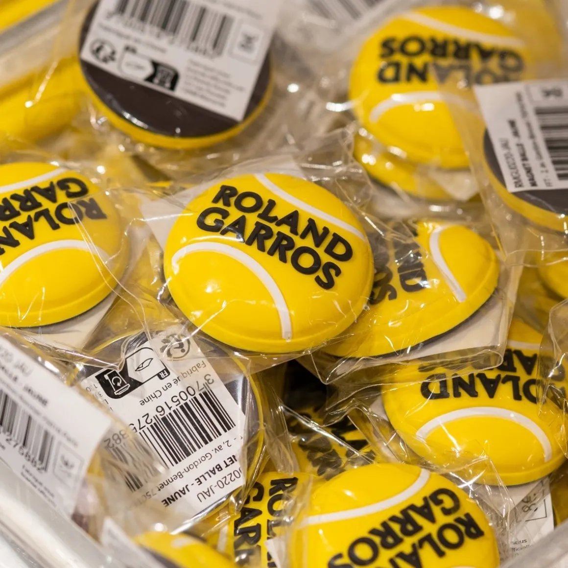Roland-Garros Porte Clés & Magnets-Magnet balle de tennis - jaune