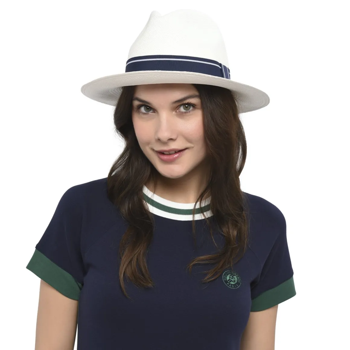 panama_vritable_ruban_ray_rolandgarros__ivoire_et_marine_6.webp Roland-Garros Casquettes & Chapeaux | Casquettes & Chapeaux-Panama véritable ruban rayé - Ivoire et marine