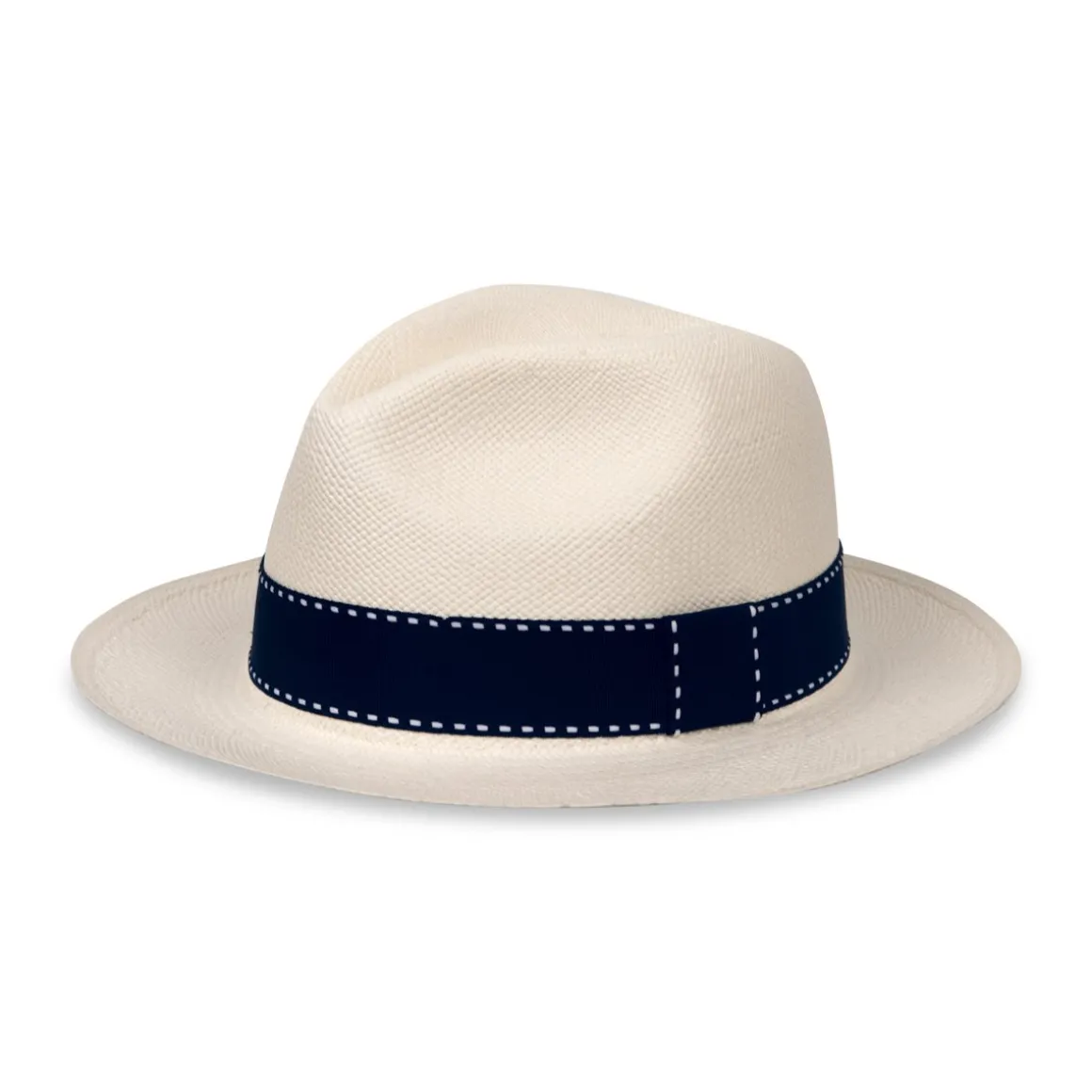 panama_vritable_unisexe_ruban_avec_coutures_apparentes__ivoire_et_marine_2.webp Roland-Garros Casquettes & Chapeaux-Panama véritable unisexe ruban avec coutures apparentes - ivoire et marine