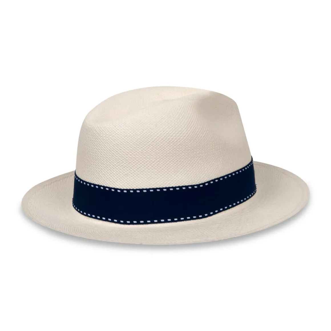 panama_vritable_unisexe_ruban_avec_coutures_apparentes__ivoire_et_marine_3.webp Roland-Garros Casquettes & Chapeaux-Panama véritable unisexe ruban avec coutures apparentes - ivoire et marine