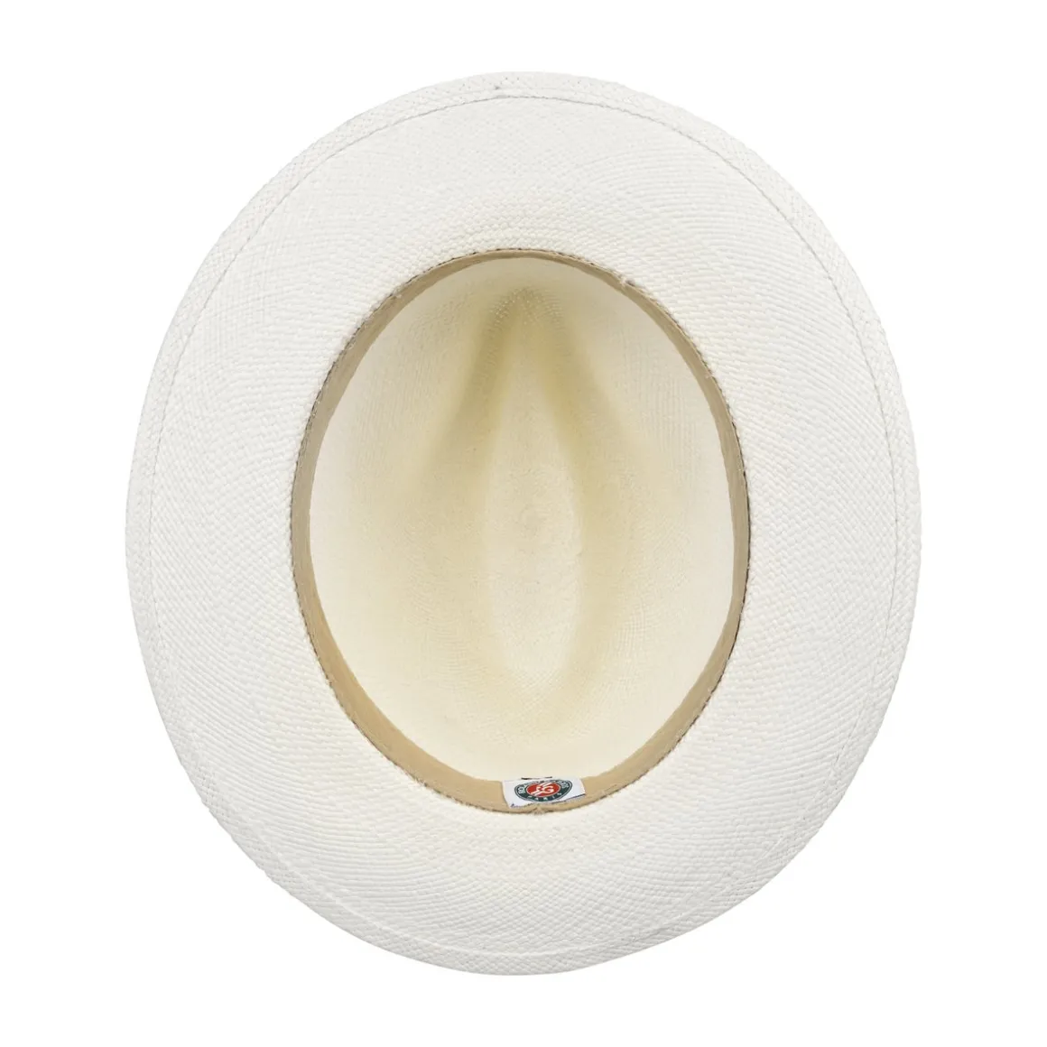 panama_vritable_unisexe_ruban_avec_coutures_apparentes__ivoire_et_marine_4.webp Roland-Garros Casquettes & Chapeaux-Panama véritable unisexe ruban avec coutures apparentes - ivoire et marine