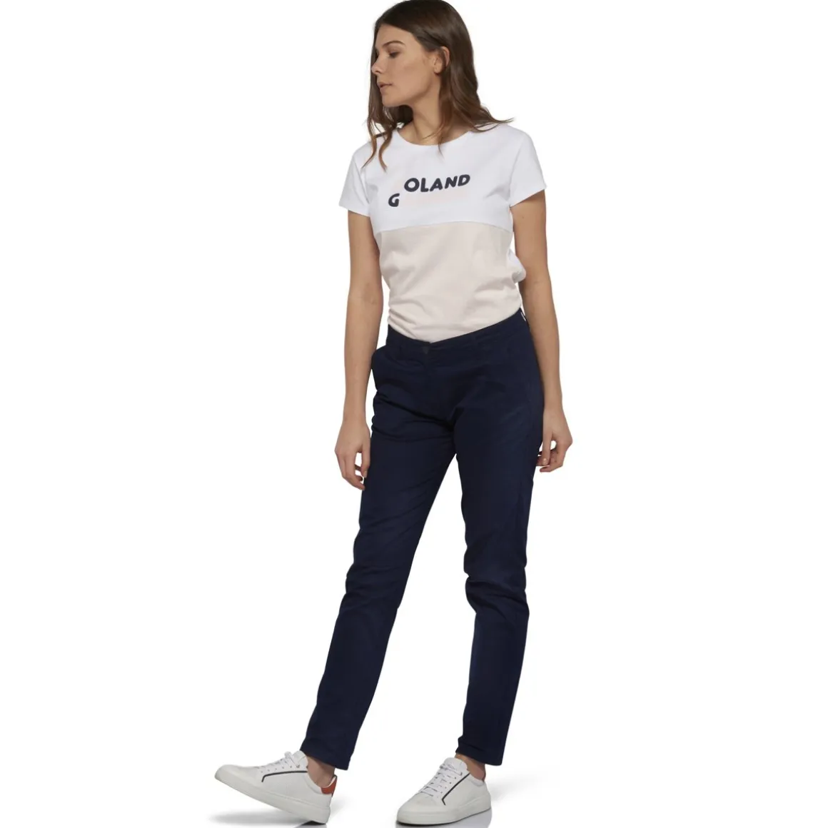 Roland-Garros Jupes, Robes & Pantalons-Pantalon chino Roland Garros femme - bleu marine