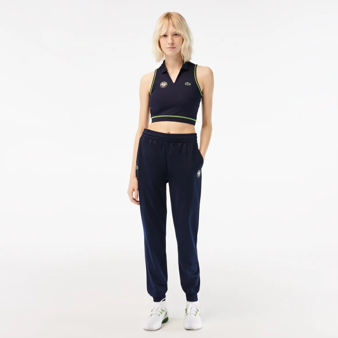 Roland-Garros Tenues De Ramasseurs De Balles | Tenue De Tennis Femmes-Pantalon femme ramasseuse de balles Lacoste x - Marine