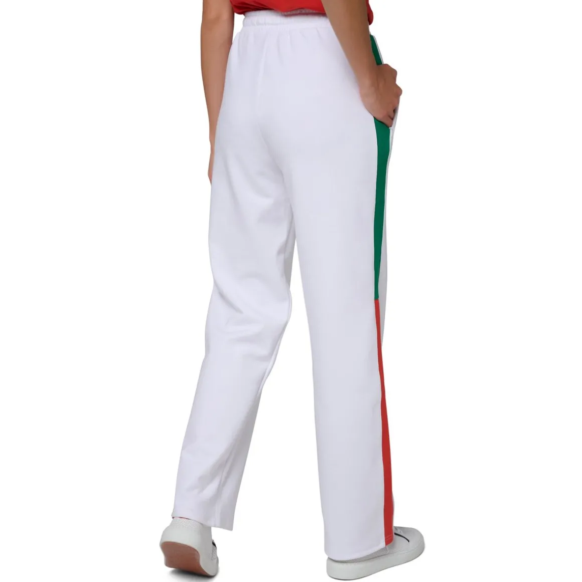 pantalon_heritage_femme__blanc_2.webp Roland-Garros Jupes, Robes & Pantalons-Pantalon Heritage Femme - Blanc