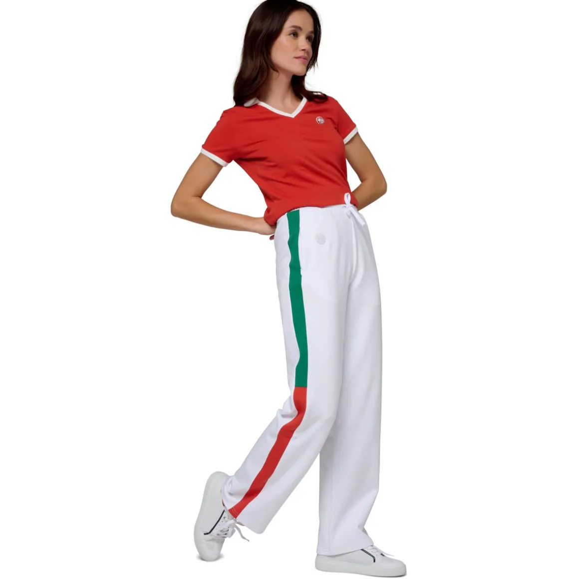 pantalon_heritage_femme__blanc_3.webp Roland-Garros Jupes, Robes & Pantalons-Pantalon Heritage Femme - Blanc