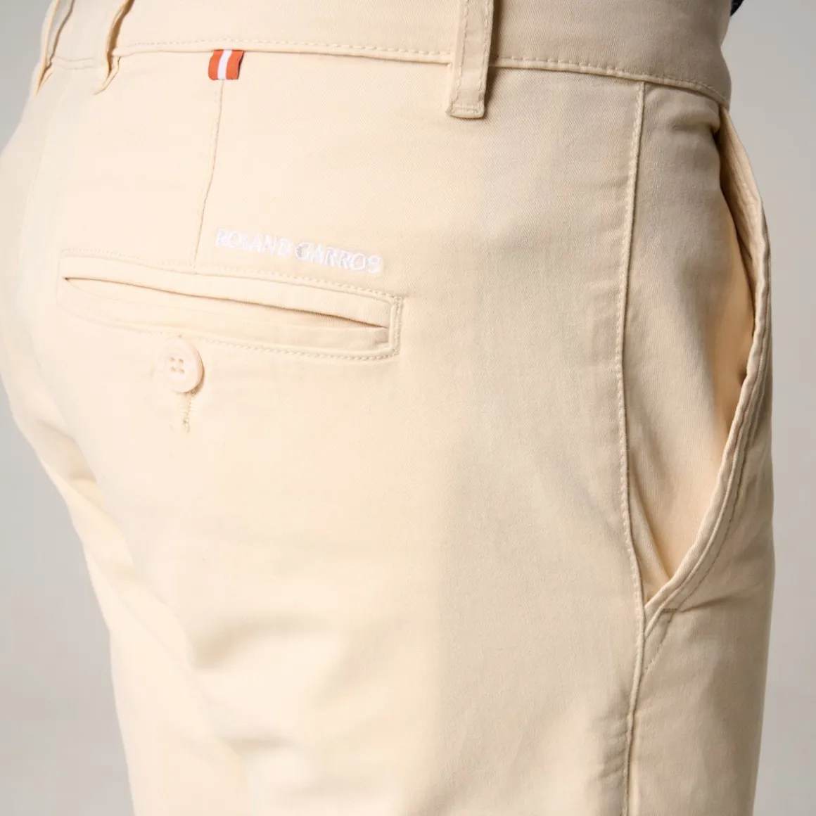 Roland-Garros Pantalons & Shorts-Pantalon Heritage homme - Ecru