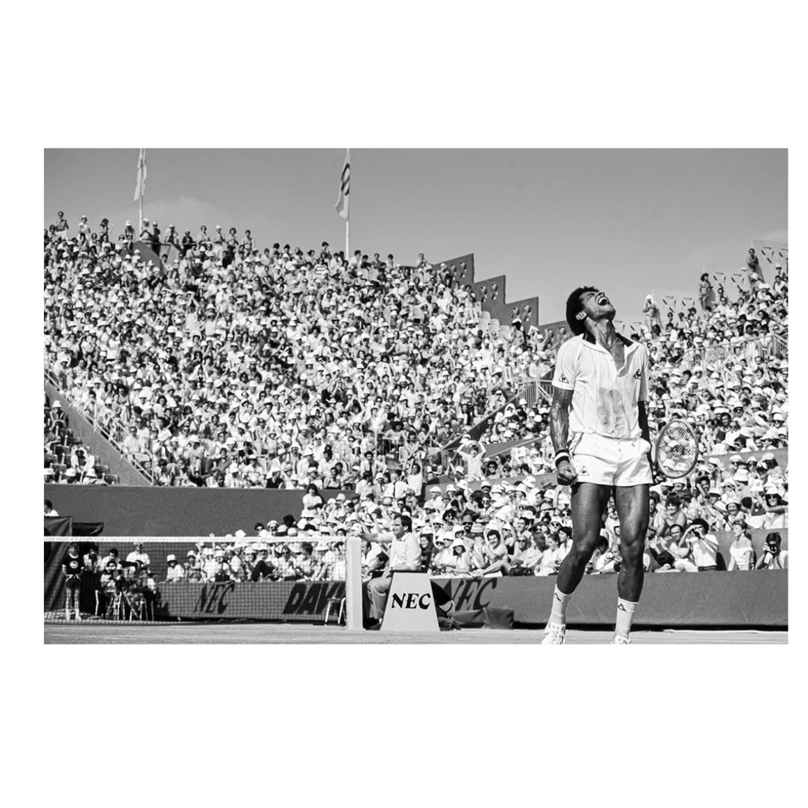 Roland-Garros Papeterie-Photo Yannick Noah – Le cri 21 x 29,7 cm