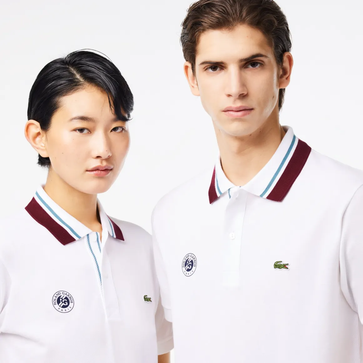 Roland-Garros Tenue De Tennis Femmes | Tenues De Tennis Femmes-Polo Arbitre unisexe Lacoste x - Blanc