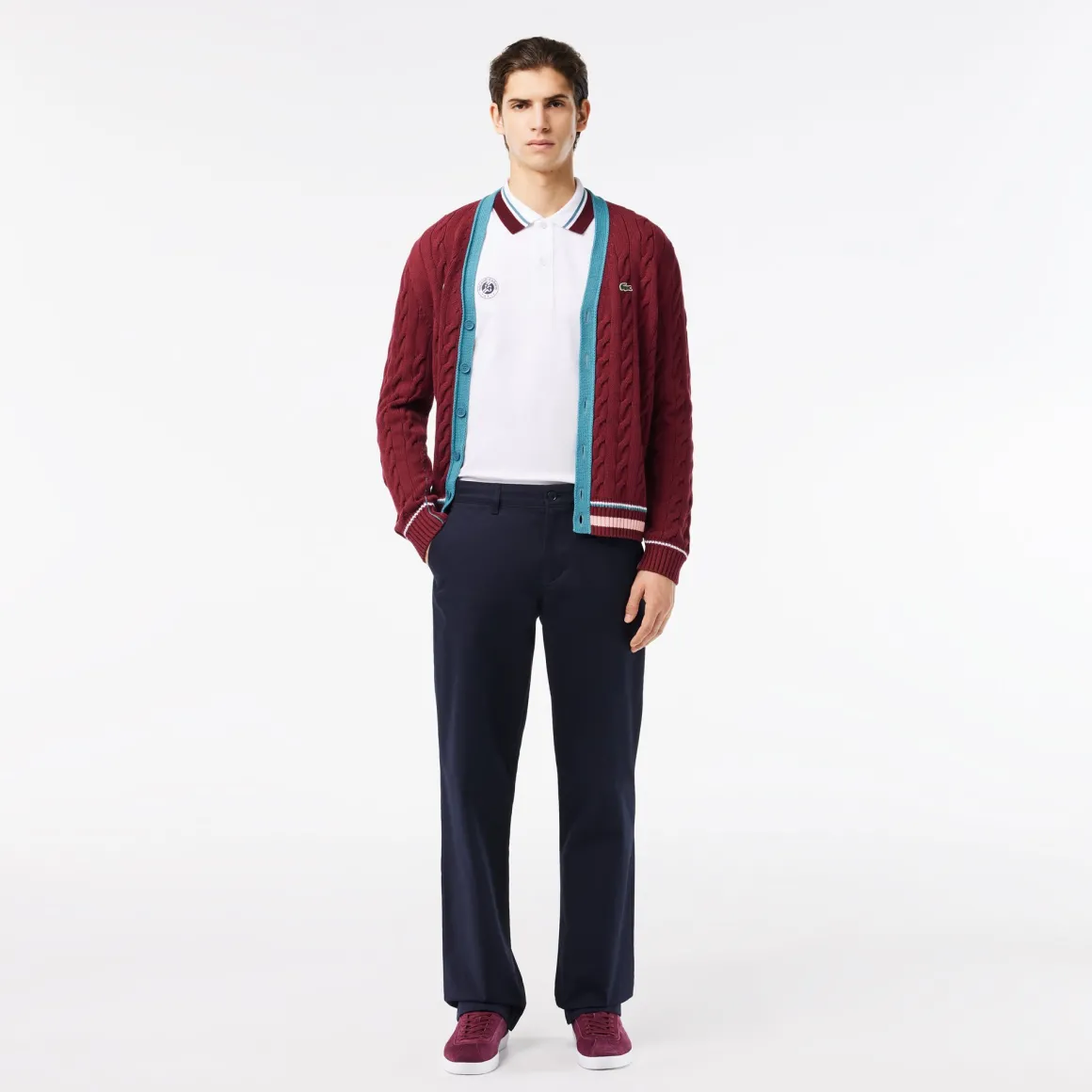 polo_arbitre_unisexe_lacoste_x_rolandgarros__blanc_4.webp Roland-Garros Tenue De Tennis Femmes | Tenues De Tennis Femmes-Polo Arbitre unisexe Lacoste x - Blanc