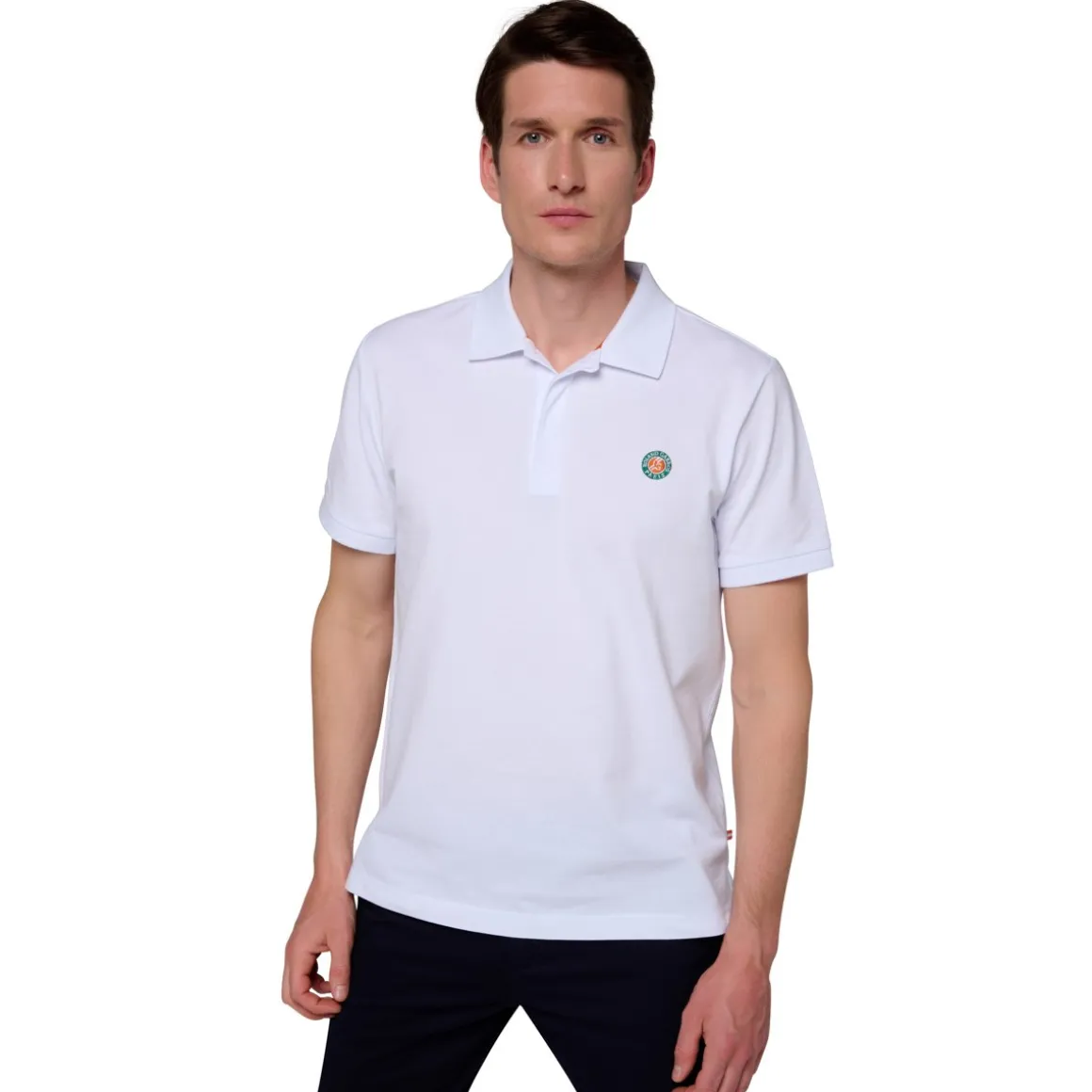 Roland-Garros Polos-Polo Basique Homme - Blanc