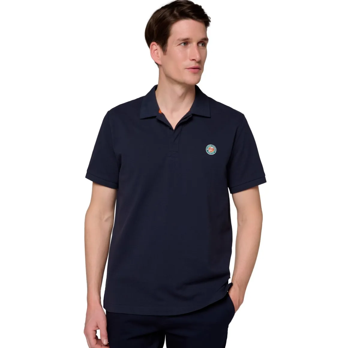 Roland-Garros Polos-Polo Basique Homme - Marine