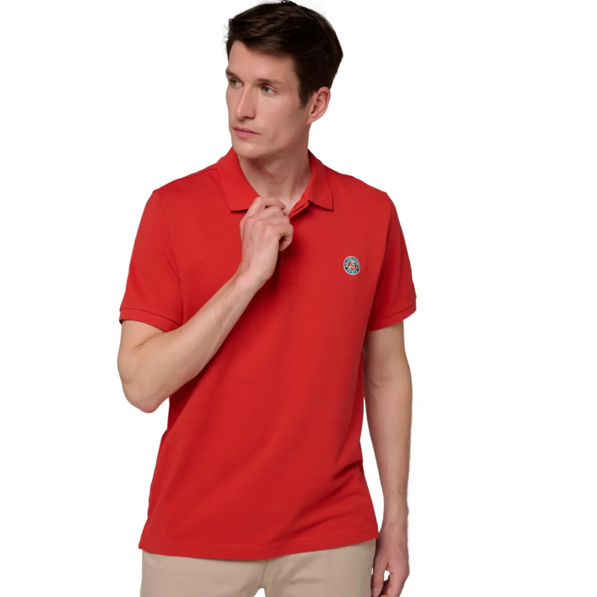 Roland-Garros Polos-Polo Basique Homme - Terre-battue