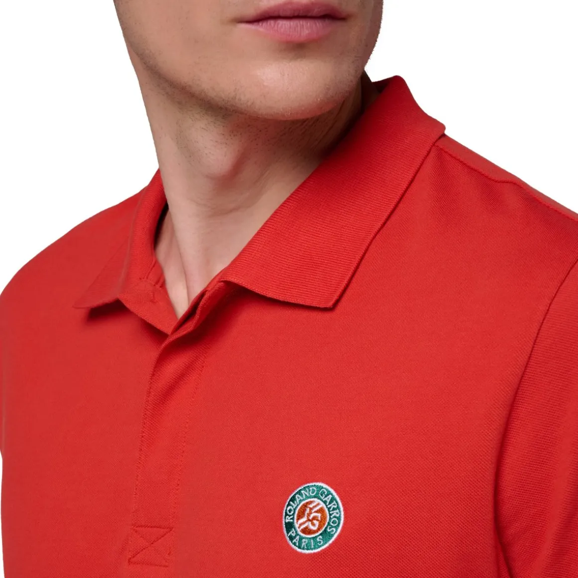 Roland-Garros Polos-Polo Basique Homme - Terre-battue