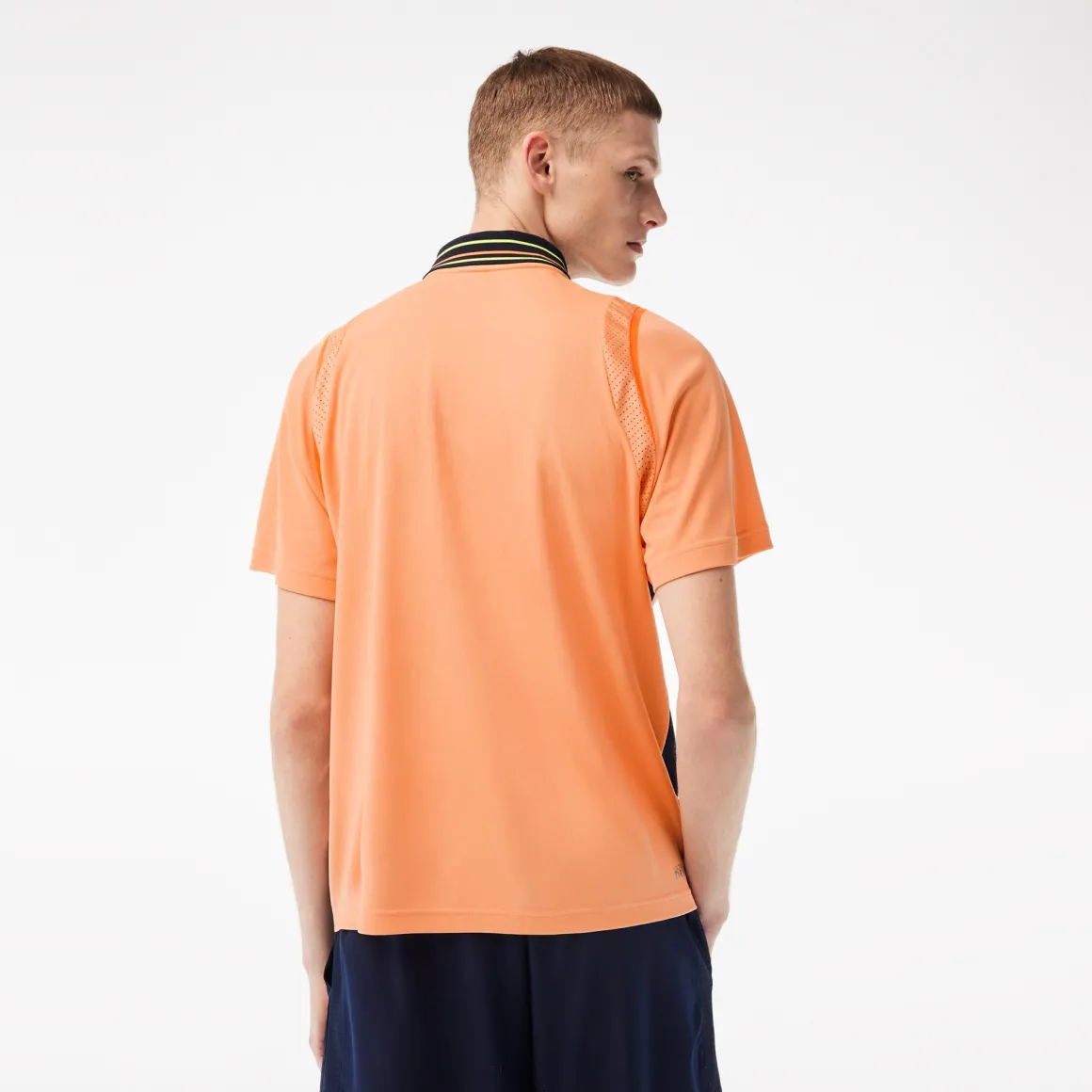 Roland-Garros Tenues De Tennis Hommes | Tenues De Tennis Hommes-Polo bicolore homme Lacoste Sport Édition pour Roland Garros ultra-dry - Terre battue