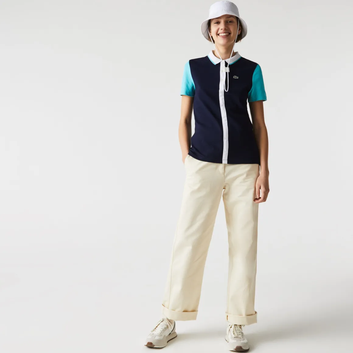 Roland-Garros Polos & Chemises-Polo Femme en coton color-block Lacoste pour - bleu