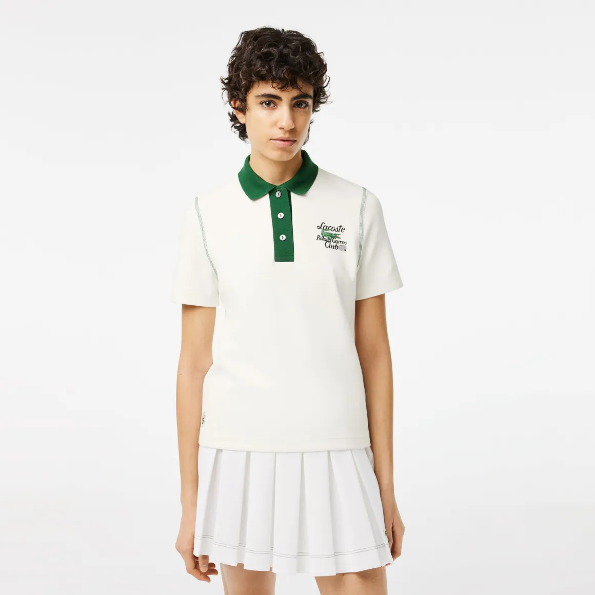 Roland-Garros Polos & Chemises-Polo femme Lacoste pour Roland Garros - Blanc Vert