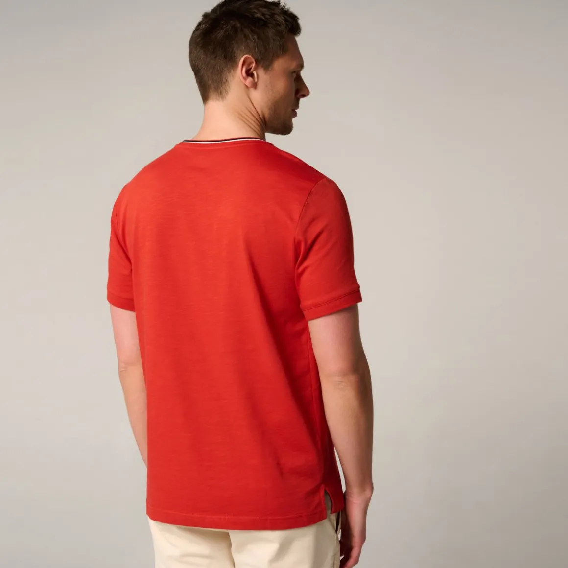 Roland-Garros Polos-Polo Heritage col mao homme - Terre battue