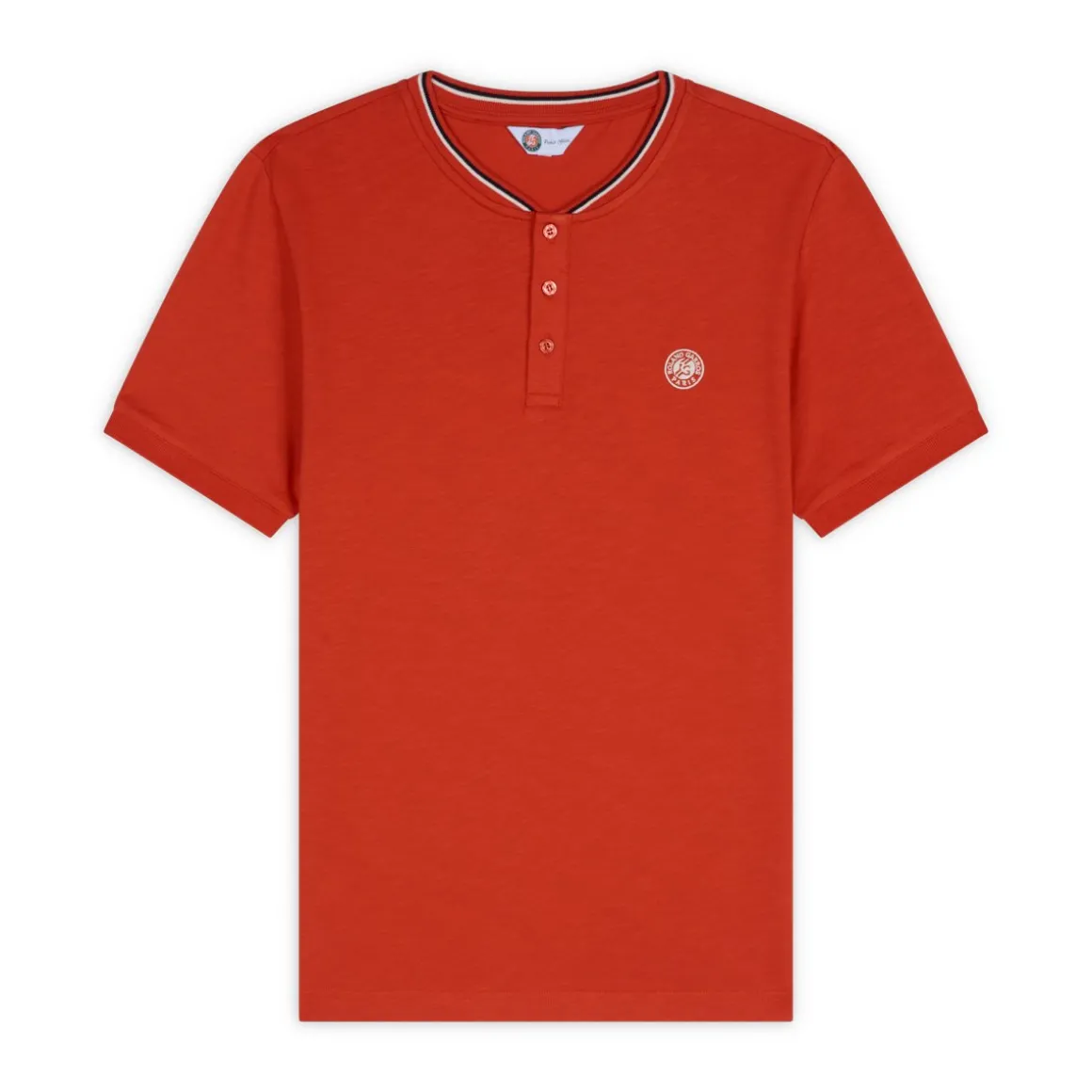 Roland-Garros Polos-Polo Heritage col mao homme - Terre battue