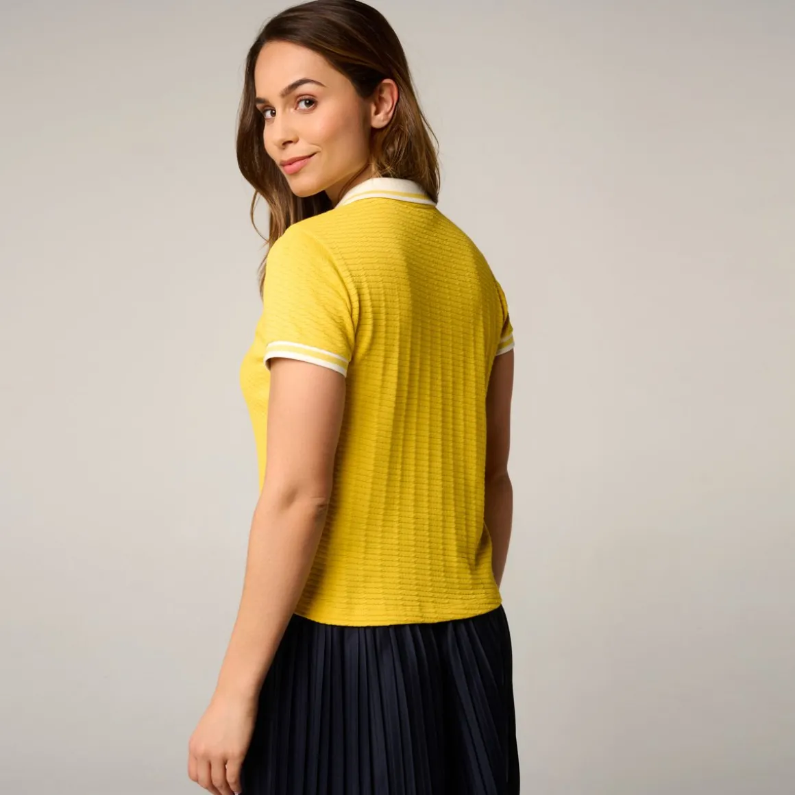 polo_heritage_femme_rolandgarros__jaune_4.webp Roland-Garros Polos & Chemises-Polo Heritage femme - Jaune