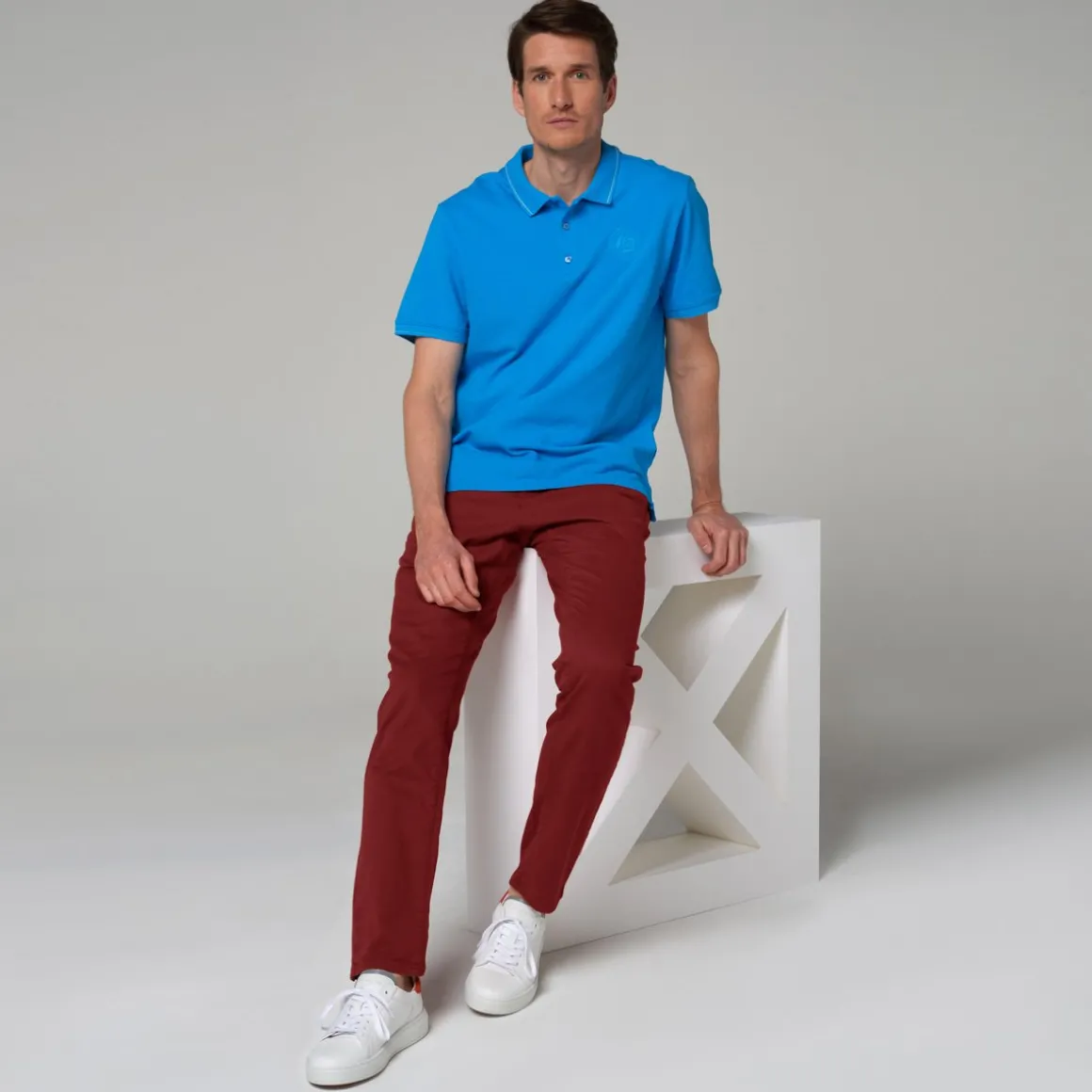 Roland-Garros Polos-Polo homme Galeries Lafayette pour - Bleu