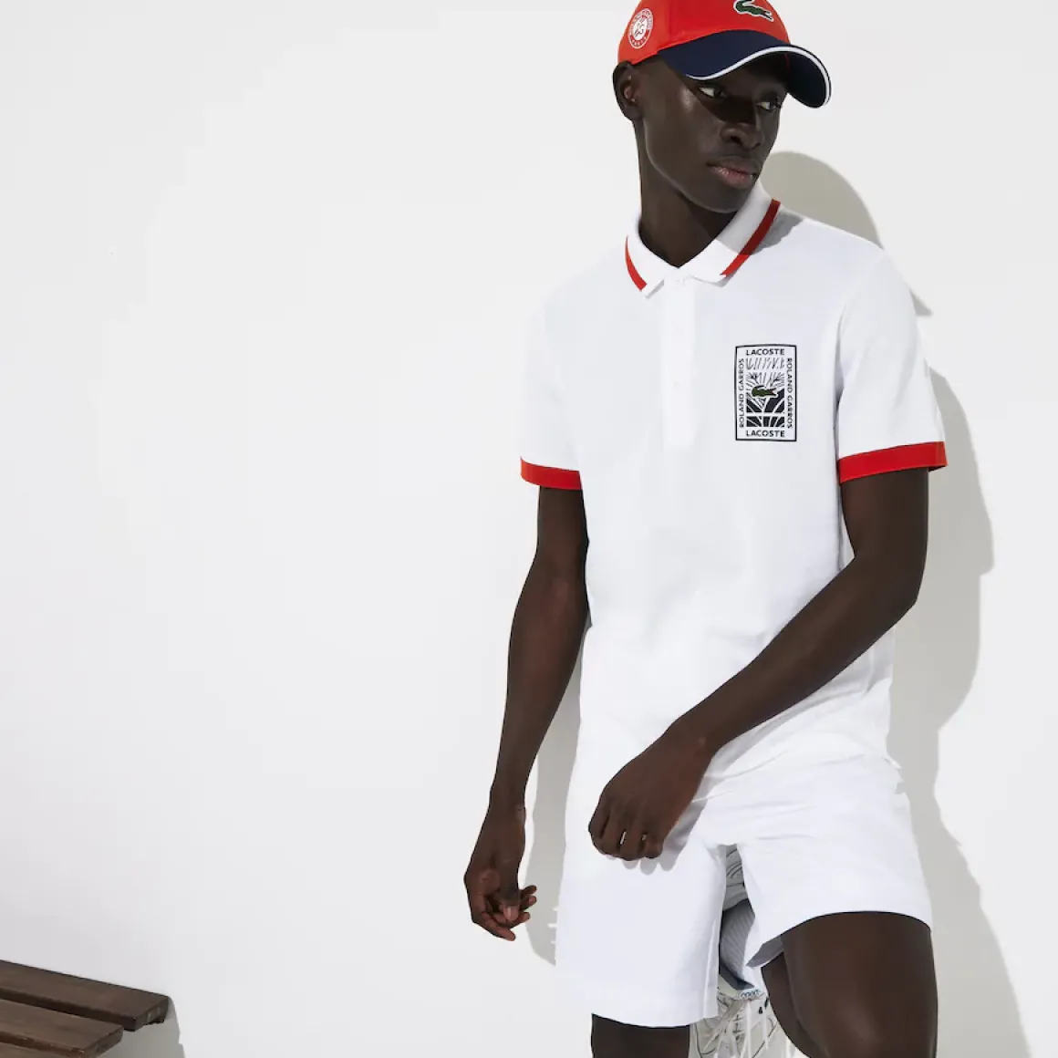 polo_lacoste_x_rolandgarros_en_coton__motif_vgtal__blanc_4.webp Roland-Garros Polos-Polo Lacoste x en coton à motif végétal - Blanc