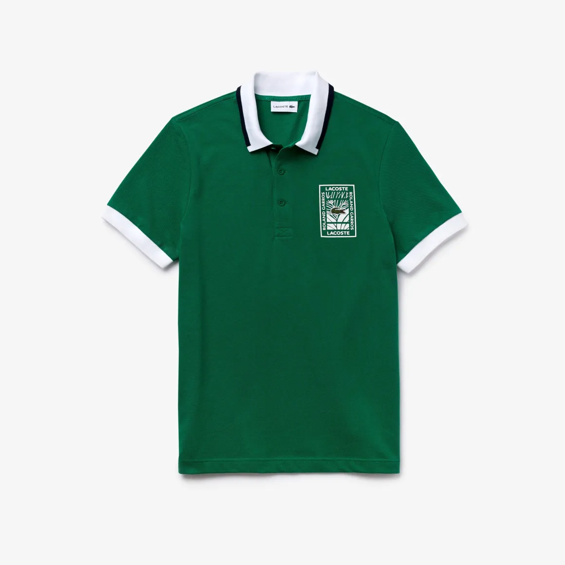 polo_lacoste_x_rolandgarros_en_coton__motif_vgtal_vert_5.webp Roland-Garros Polos-Polo Lacoste x en coton à motif végétal- Vert
