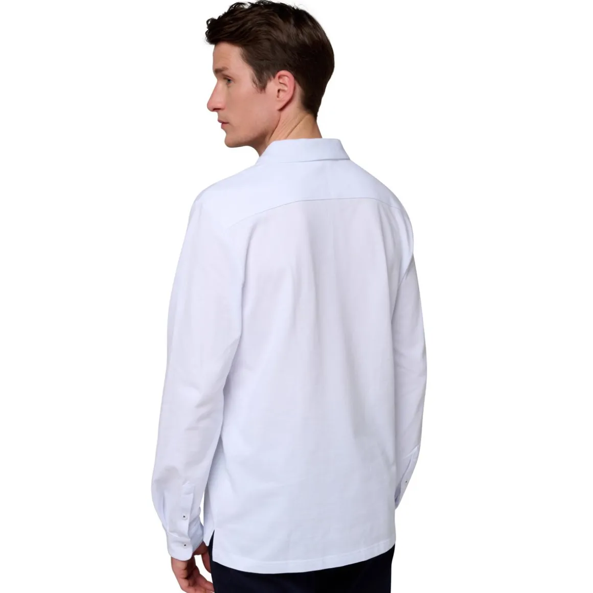 Roland-Garros Polos-Polo manches longues Homme - Blanc